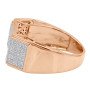 Back view of the Affordable Men's Rings 10K Yellow Gold Diamond Ring 0.67ct in Rose color img
