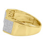 Back view of the Affordable Men's Rings 10K Yellow Gold Diamond Ring 0.67ct in Yellow color img