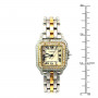 Size demonstration - Cartier Panthere 18K Gold and Stainless Steel Women's Diamond Watch 27mm 1.27ct near the ruler img