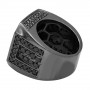 Back view of the Men's Black Diamond Ring 10K or 14K Gold 4.5ct in Black color img