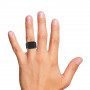 Men's Black Diamond Ring 10K or 14K Gold 4.5ct in Black color on the body img