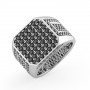 Men's Black Diamond Ring 10K or 14K Gold 4.5ct in White color  img