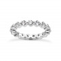 Thin Platinum Diamond Eternity Band 1.33ct in White color  img
