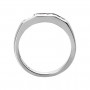 Back view of the Platinum Round Diamond Men's Wedding Ring 0.21ct in White color img