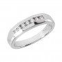 Platinum Round Diamond Men's Wedding Ring 0.21ct in White color  img
