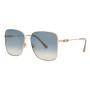 Jimmy Choo Women's Designer Rectangle Sunglasses HESTER/S0BKUI4 Metal Frame (front view) img