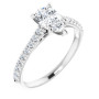Josephine 1 Carat Pear Diamond Accented Infinity-Inspired Engagement Ring in White color  img