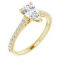 Josephine 1 Carat Pear Diamond Accented Infinity-Inspired Engagement Ring in Yellow color  img