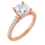 Josephine 2 Carat Cushion Diamond Accented Infinity-Inspired Engagement Ring in Rose color img