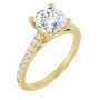 Josephine 2 Carat Cushion Diamond Accented Infinity-Inspired Engagement Ring in Yellow color  img