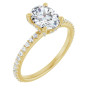 Josie 1 Carat Oval Diamond Accented Engagement Ring in Yellow color  img