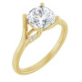 Katherine 2 Carat Cushion Diamond Accented Engagement Ring in Yellow color  img