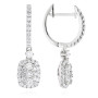 Ladies Diamond Drop Earrings Oval Design 14K Yellow Gold 1.1ct by Luxurman in White color  img