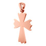 Back view of the Large 14K Gold Diamond Cross Pendant for Men 2ct in Rose color img
