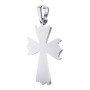 Back view of the Large 14K Gold Diamond Cross Pendant for Men 2ct in White color img