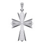 Large 14K Gold Diamond Cross Pendant for Men 2ct in White color  img