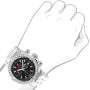 Large 48mm Men's Diamond Watch Breitling Super Avenger Black Dial 2.5ct Bezel on the body img