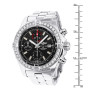 Size demonstration - Large 48mm Men's Diamond Watch Breitling Super Avenger Black Dial 2.5ct Bezel near the ruler img