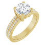 Lily 1.5 Carat Round Diamond Accented Double-Row Engagement Ring in Yellow color  img