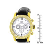 Size demonstration - Luxurman Men's Diamond Watch 0.25ct Yellow near the ruler img