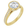 Madison 1.5 Carat Round Diamond Bezel-Set Accented Engagement Ring in Yellow color  img