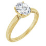 Margaret 1 Carat Oval Diamond Accented Engagement Ring in Yellow color  img