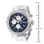 Size demonstration - Large Men's Diamond Watch Breitling Super Avenger 48mm Dark Blue Dial near the ruler img