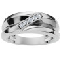 Men's 10k or 14k Gold Lab Grown Round Diamond Wedding Ring l 0.06ct l G, VS in White color  img
