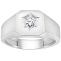 Men's 10k or 14k White Gold Diamond Wedding Ring l 0.16ct l H-I in White color  img