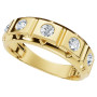 Men's 10k or 14k Yellow Gold Round Diamond Ring l 0.45ct l G-H in Yellow color  img