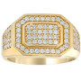 Men's 10k or 14k Yellow Gold Round Diamond Ring l 0.95ct l G-H in Yellow color  img
