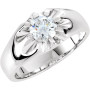 Men's 10k or 14k Yellow,White Gold Diamond Wedding Ring l 1.5ct l G-H in White color  img