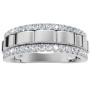 Men's 10k or 14k Yellow,White Gold Round Diamond Ring l 0.45ct l G-H in White color  img