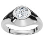 Men's 10K or 14K Gold Lab Grown Round Diamond Pinky Anniversary Ring l 1ct l G, VS in White color  img