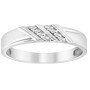 Men's 10K or 14K White Gold Round Diamond Ring l 0.1ct l G-H in White color  img