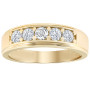 Men's 10K or 14K Yellow Gold Diamond Wedding Ring l 0.95ct l H-I in Yellow color  img