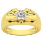 Men's 10K or 14K Yellow Gold Round Diamond Wedding Ring l 0.5ct l H in Yellow color  img