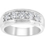 Men's 10K or 14K Yellow,Rose,White Gold Diamond Wedding Ring l 1ct l G-H in White color  img