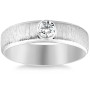 Men's 10k or 14k Gold Lab Grown Diamond Wedding Ring l 0.33ct l G, VS in White color  img