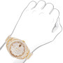 Men's Iced Out Diamond Watch | 18k Gold Rolex Sky Dweller 42mm Oyster Bracelet on the body img