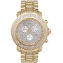 Men's Joe Rodeo Junior Diamond Watch | 50mm | Iced Out Dial | Yellow Stainless Steel | 20ct (front view) img