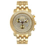 Men's Joe Rodeo Tyler Diamond Watch | 49mm | Diamond Bezel | Yellow Dial | 2ct (front view) img