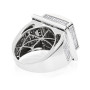 Back view of the Men's Rings 10K or 14K Men's Diamond Ring Princess Cut Round 6ct in White color img