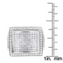 Size demonstration - Men's Rings 10K or 14K Men's Diamond Ring Princess Cut Round 6ct in White color near the ruler img