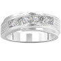 10K or 14k White Gold Lab Grown Diamond Wedding Ring l 0.95ct l G, VS for Men in White color  img