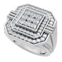 10K or 14k Gold Lab Grown Round Diamond Anniversary Ring l 1.75ct l G, VS for Men in White color  img