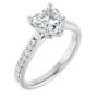 Mia 1 Carat Heart Diamond Solitaire Engagement Ring in White color  img