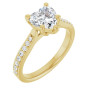 Mia 1 Carat Heart Diamond Solitaire Engagement Ring in Yellow color  img