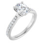 Mia 1 Carat Oval Diamond Solitaire Engagement Ring in White color  img