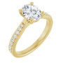 Mia 1 Carat Oval Diamond Solitaire Engagement Ring in Yellow color  img